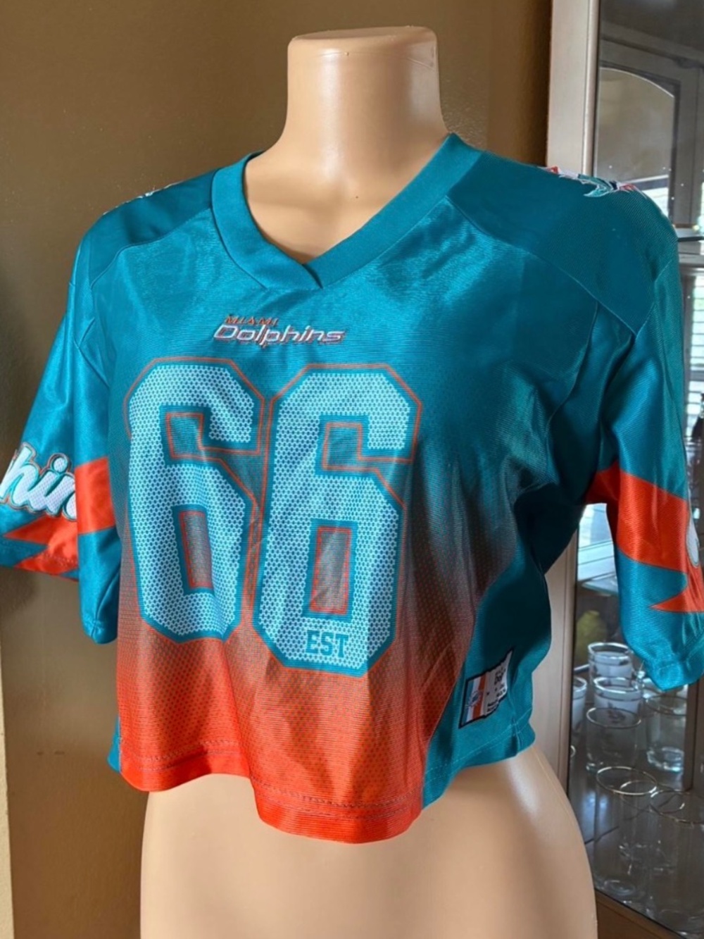 Miami Dolphins cropped jersey